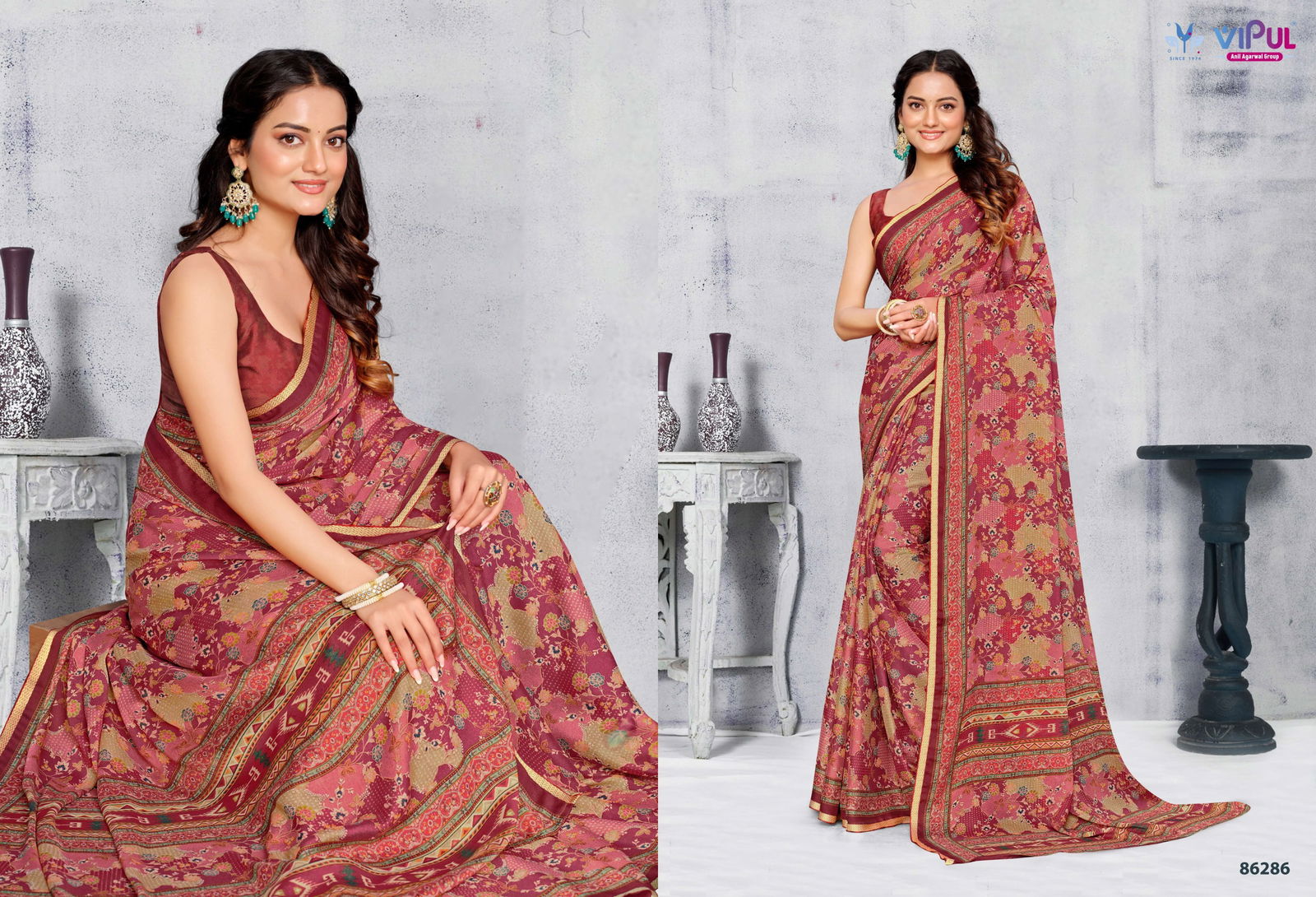 Antique Vol 2 By Vipul Moss Casual Wear Saree Wholesale Shop In Surat